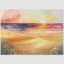 Aquarelle série coucher de soleil Design 15