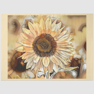 Papier Mousseline Aquarelle Shine Sunflower Collection élégante