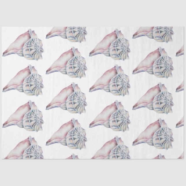 Papier Mousseline Aquarelle sous-marine SeaShell Series Design 15 (Recto)