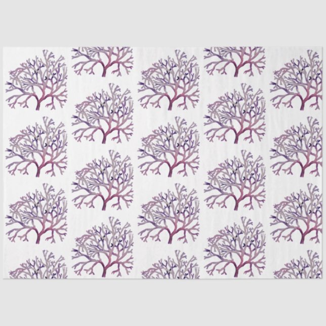 Papier Mousseline Aquarelle sous-marine SeaShell Series Design 31 (Recto)