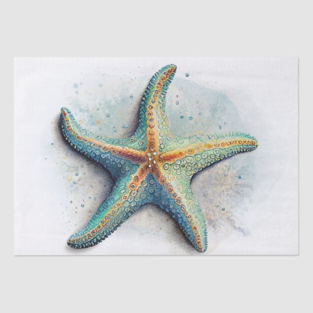 Papier Mousseline Aquarelle Starfish (Recto)