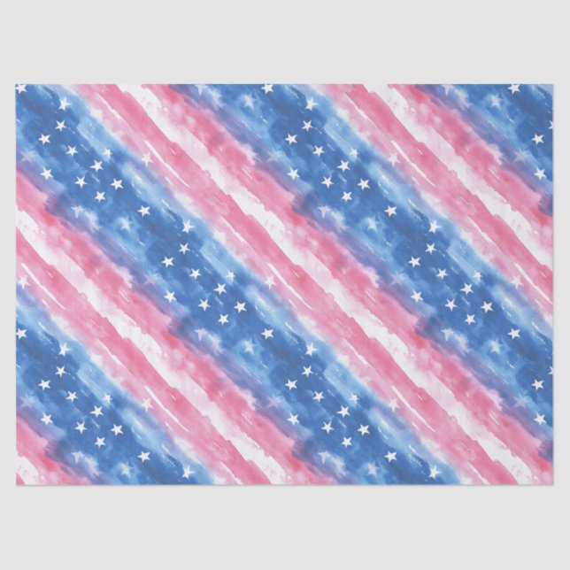 Papier Mousseline Aquarelle Stars & Stripes, 10 livres, 17 pouces x  (Recto)