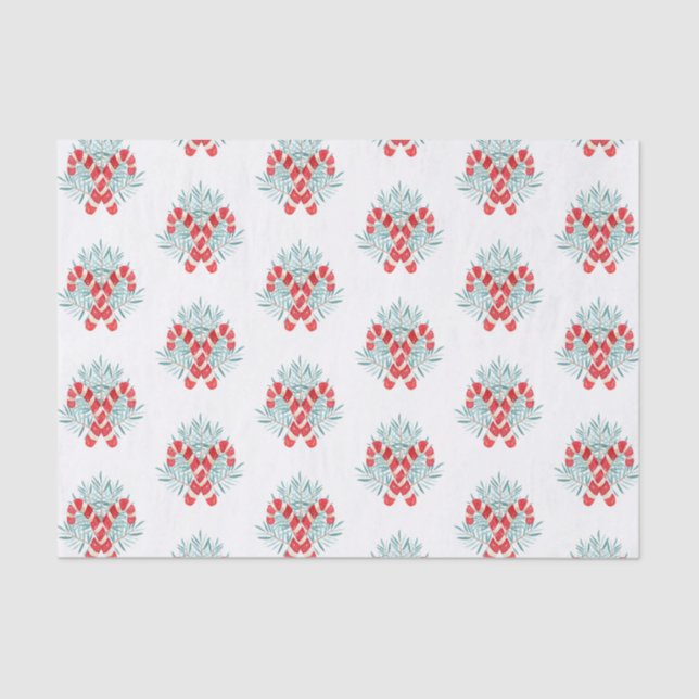 Papier Mousseline Aquarelle Sucre de canne de Noël Garland (Recto)