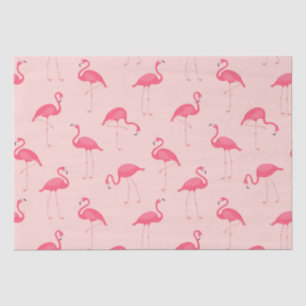 Papier Mousseline Aquarelle tropicale Flamingo rose pâle