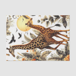 Papier Mousseline Aquarelle vintage de Giraffe