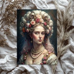 Papier Mousseline Aquarelle vintage femme victorienne dame roses ros