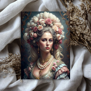 Papier Mousseline Aquarelle vintage femme victorienne dame roses ros