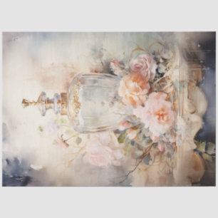 Papier Mousseline Aquarelle vintage pastel shabby chic parfum