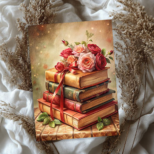 Papier Mousseline Aquarelle vintage shabby chic roses vieux livres
