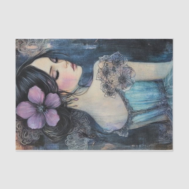 Papier Mousseline Aquarelle Violet Dreams (Recto)