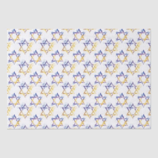 Papier Mousseline Aquarelle violette et jaune (Recto)