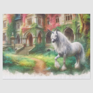 Papier Mousseline Aquarelle Whimsical Unicorn Craft papier de tissus