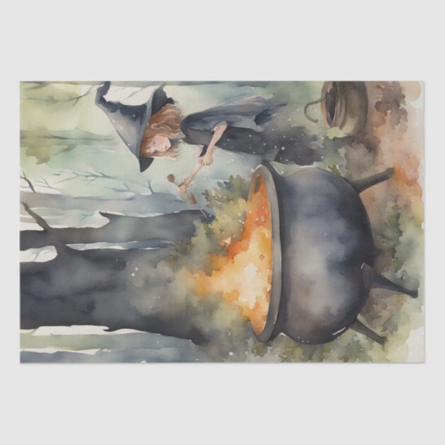 Papier Mousseline Aquarelles de cuisine dans la découpage de bois (Recto)