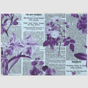 Papier Mousseline ** AR23 Fleurs Vintage Découpage victorienne