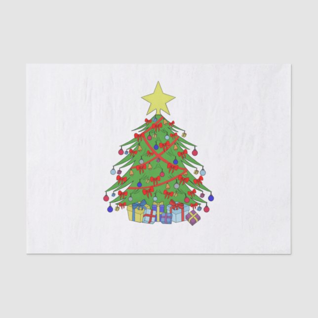 Papier Mousseline Arbre de Noël (Recto)
