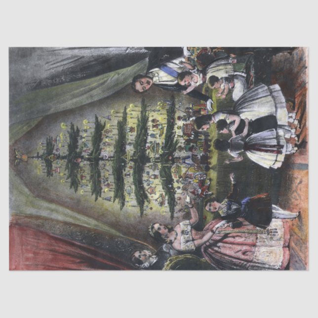 Papier Mousseline Arbre de Noël de la reine Victoria (Recto)