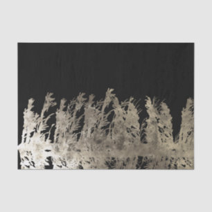Papier Mousseline Arbre de Noël doré et noir glamour mariage rustiqu