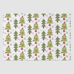 Papier Mousseline Arbre de Noël et flocons de neige