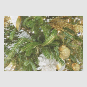 Papier Mousseline Arbre de Noël I Argent et Or