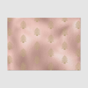 Papier Mousseline Arbre de Noël rose Gold Glitzy Parties scintillant