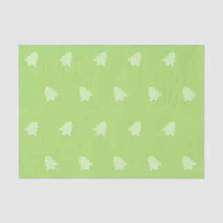 Papier Mousseline Arbre de Noël vert sur vert