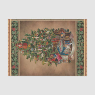 Papier Mousseline Arbre de Noël Vintage avec toutes les fixations!