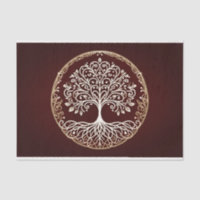 Arbre de vie Rustique rouge foncé Mariage celtique