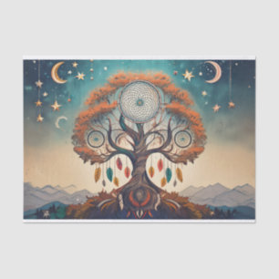 Papier Mousseline Arbre de Vie, Vision de DreamCatcher dans les Nuag