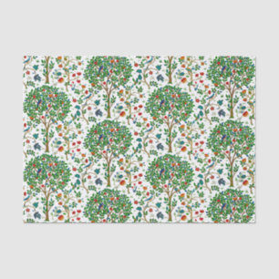 Papier Mousseline Arbre de William Morris de motif de la vie, vert