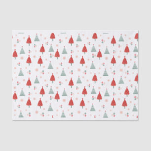 Papier Mousseline Arbre scandinave Motif Noël coloré