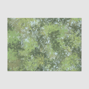 Papier Mousseline Arbres À Feuilles Vertes Avec Ciel Bleu À Travers