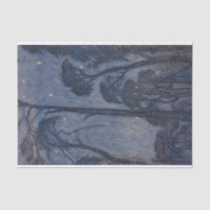 Papier Mousseline Arbres à Twilight (par Edward Robert Hughes)