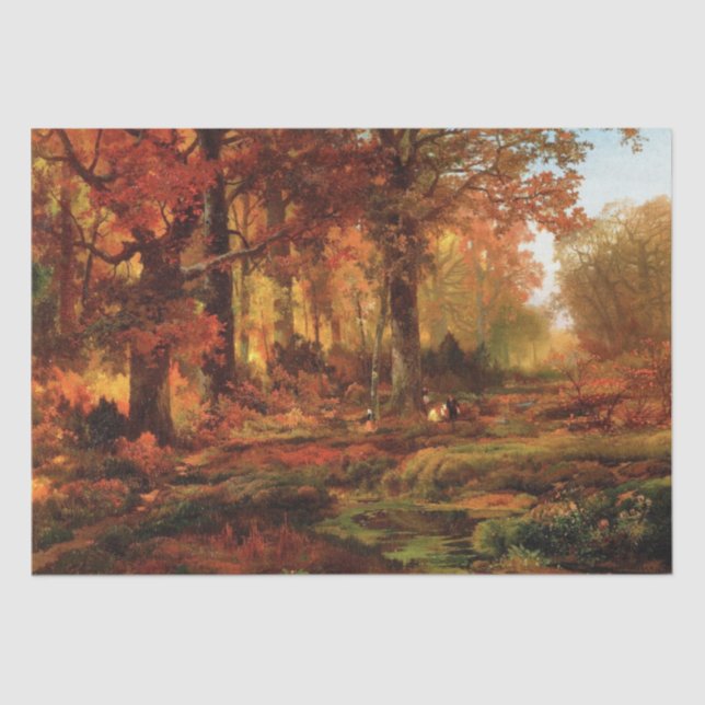 Papier Mousseline Arbres automnaux à Cresheim Glen (Philadelphie) (Recto)