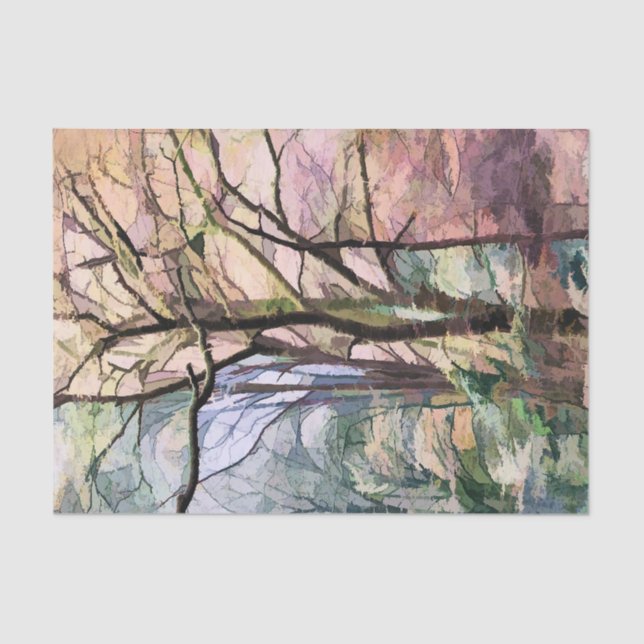 PAPIER MOUSSELINE ARBRES D'AUTOMNE (Recto)