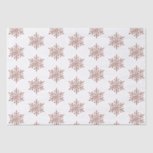 Papier Mousseline Arbres de Noël de flocon d'or rose