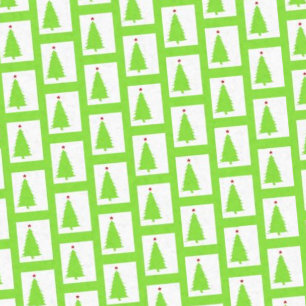 Papier Mousseline Arbres de Noël verts