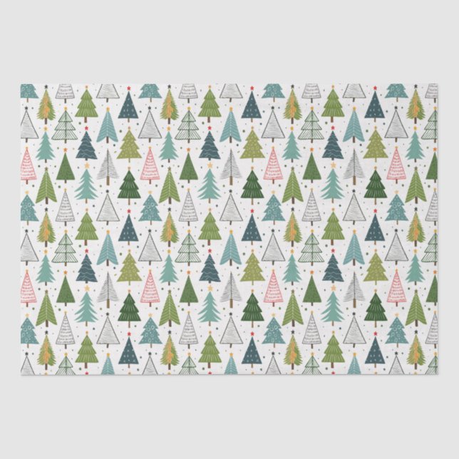 Papier Mousseline Arbres rétro (Recto)