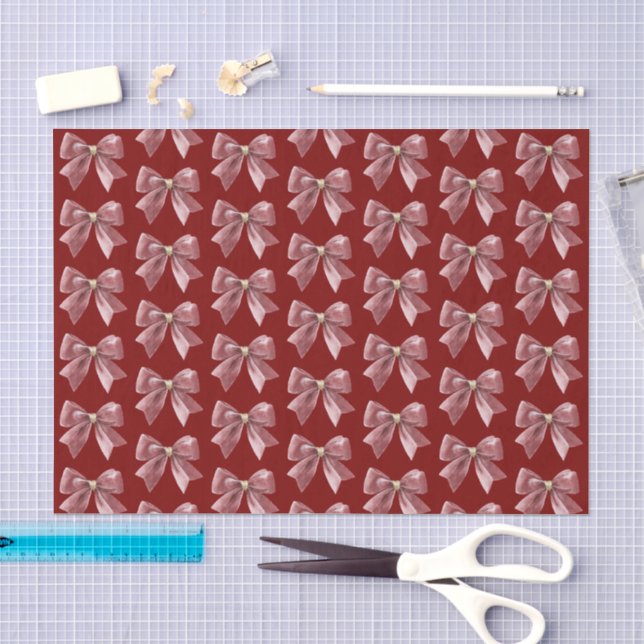Papier Mousseline Arc de Noël en or rouge (Artisanat)