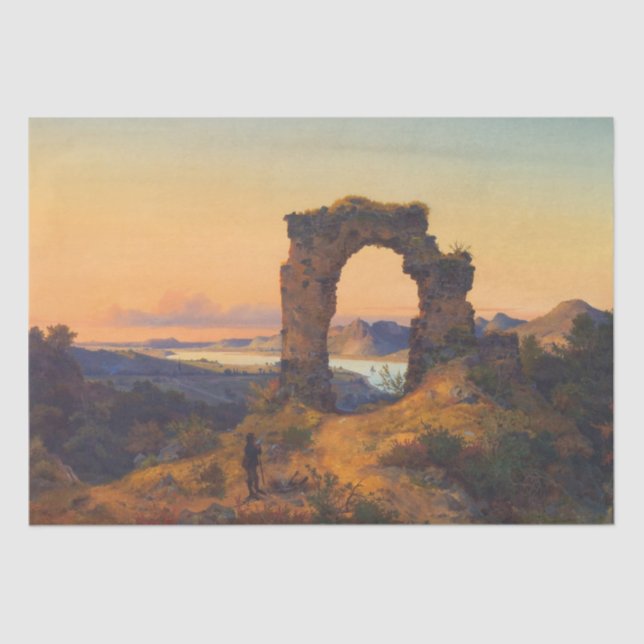 Papier Mousseline Arc de Roland (par Andreas Achenbach) (Recto)