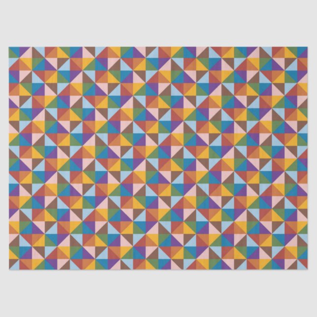 Papier Mousseline Arc-en-ciel, Brown, rose et bleu (Recto)