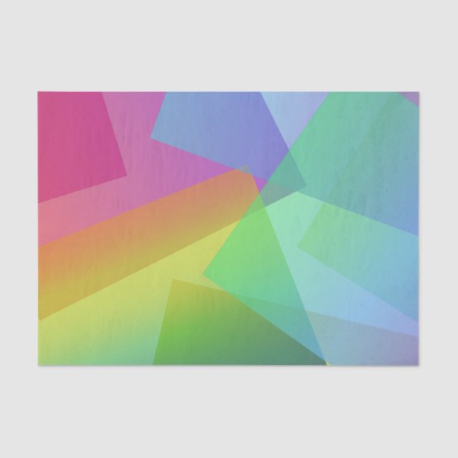 Papier Mousseline Arc-en-ciel des couleurs (Recto)