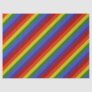 Papier Mousseline Arc-en-ciel Diagonal Classic Stripes Retro