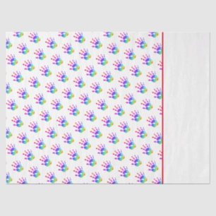 Papier Mousseline Arc-en-ciel Empreintes pour enfants Deux tons colo