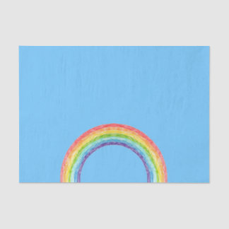Papier Mousseline Arc en ciel et ciel bleu