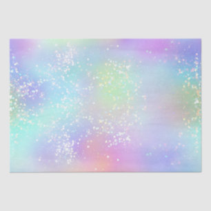 Papier Mousseline Arc-en-ciel Iridescente huile et Parties scintilla