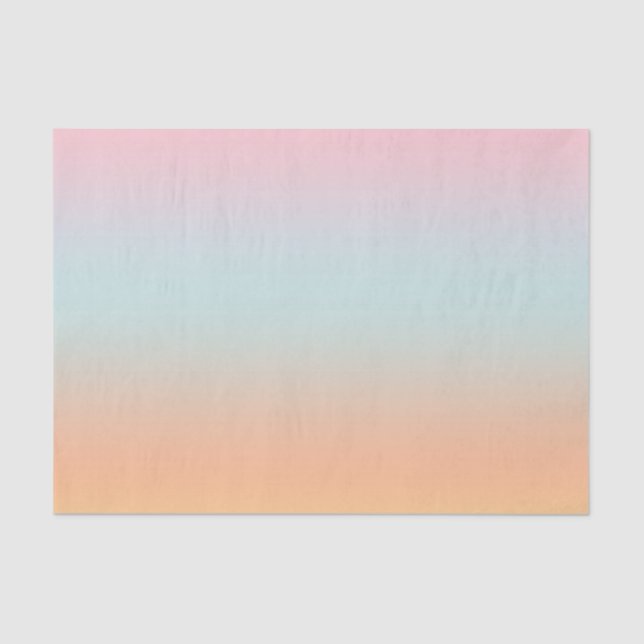 Papier Mousseline Arc-en-ciel Ombre rose bleu Peach personnalisé (Recto)