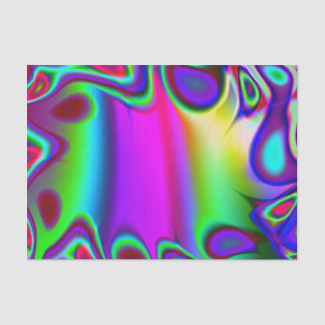 Papier Mousseline Arc-en-ciel psychédélique (Recto)