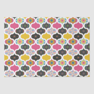 Papier Mousseline Arc-en-ciel Retro Dot Mandala Patchwork Ogeraft