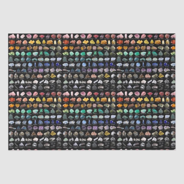 Papier Mousseline Arc en ciel Roches Crystal Collection Chart (Recto)