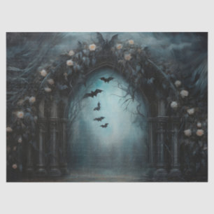 Papier Mousseline Arc gothique d'Halloween effrayant avec chauves-so